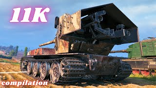 Waffenträger auf E 100 11K Damage amp Wt auf E 100 compilation World of Tanks Replays [upl. by Bahner]