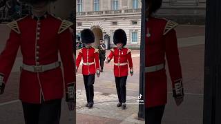 Guards walk out of Buckingham Palace 👑 [upl. by Adnorat450]