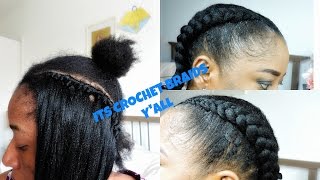 CROCHET BRAIDS CORNROWS  EASY [upl. by Rasla]