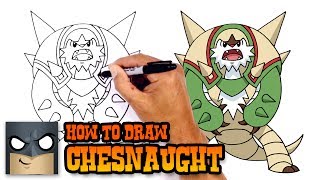 How to Draw Pokemon  Chesnaught  Step by Step [upl. by Nwahsav]