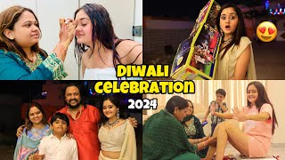 😍Lifes 1st Diwali Celebration In New House 🪔Best Diwali Celebration By Bindass Kavya Family [upl. by Naneek516]