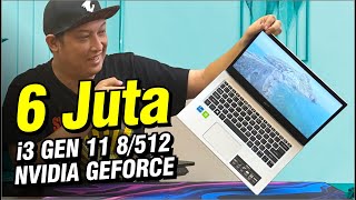 444 MURAH  laptop 6 JT dapat CORE I3 gen 11 amp NVIDIA GEFORCE  Ft Acer Aspire 5 A51454G MX350 [upl. by Cressida]