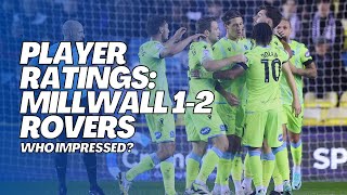 WHO IMPRESSED AND WHO DIDN’T PLAYER RATINGS MILLWALL 12 BLACKBURN ROVERS  Rovers Chat [upl. by Cagle]