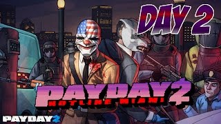 Payday 2 Hotline Miami Gameplay  Heist Day 2  Four Floors [upl. by Ennailuj]