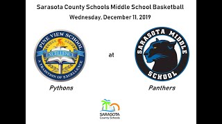 SCS Middle School Basketball – Pine View Pythons at Sarasota Middle Panthers  December 11 2019 [upl. by Lankton785]