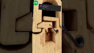 Locking and unlocking antique wooden padlock idea [upl. by Meta716]