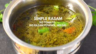 Simple rasam without tomato  rasam without rasam powder  rasam without dal rasam without garlic [upl. by Nahor165]