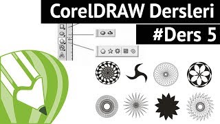 Corel Draw ile Grafik Tasarım  İleri Geometrik Şekillerin Çizimi Ders5 [upl. by Nuj]