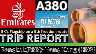 TRIP REPORT  Emirates A380  Bangkok to Hong Kong [upl. by Nishi]