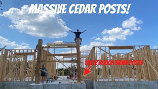 Installing Massive Cedar Posts [upl. by Glendon]