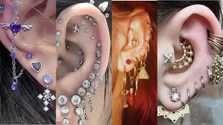 American style multiple ear piercing ideasmaria tash ear piercing ideas2020 [upl. by Perlis]