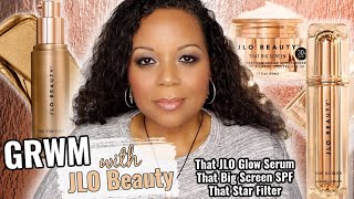 GRWM with JLO Beauty  That JLO Glow Serum That Big Screen SPF amp That Star FilterWarm Bronze [upl. by Reeher156]