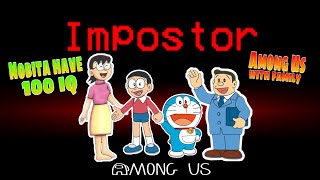 NOBITA AND HIS FAMILY PLAYS AMONG US  DORAEMON  NOBITA GAMING  AMONG US  DISNEY INDIA [upl. by Nauht]