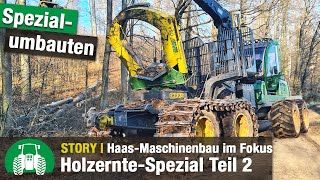 John Deere Forsttechnik  Waldarbeit mit Haas Maschinenbau Teil 2  RückezugUni Winch  Lauer Forst [upl. by Oiuqise393]