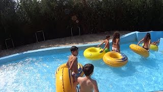 Crazy River Water Slide at Waterland Thessaloniki [upl. by Eybba]