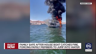 Twomonthold among 25 who jumped into water after houseboat fire at Lake Powell [upl. by Aria112]