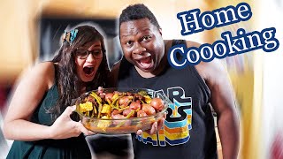 Cooking a Vegan Southern Low Country Boil  Vegan amp nonvegan food review [upl. by Terej]