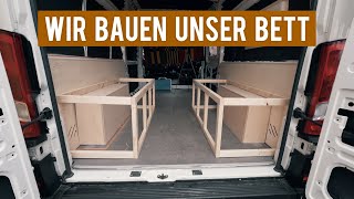 Bettgerüst mit Sitzmöglichkeit im VAN bauen mit Radkasten Box ∙ Teil 1 ∙ DIY Camper Selbstausbau 10 [upl. by Bortz]