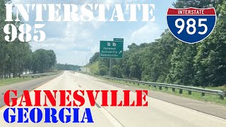 I985  Gainesville to I85 Atlanta Area  FULL Route  Georgia  Highway Drive [upl. by Herminia240]