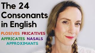 The 24 Consonant Sounds in English  English Phonology [upl. by Emmalynn]