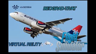 AirSerbia Fenix A320 VR Belgrade Nikola Tesla Airport to Tivat Airport [upl. by Litman761]