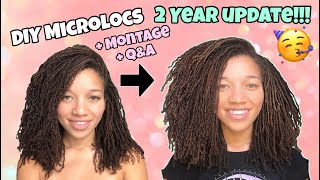 DIY MICROLOCS UPDATE  2 YEAR UPDATE   QampA  JOURNEY MONTAGE [upl. by Aber851]