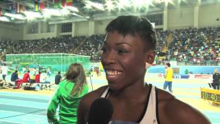 Istanbul 2012 Mixed Zone Murielle Ahoure CIV [upl. by Astiram509]