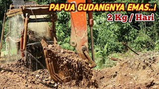 TAMBANG EMAS PAPUA 1 HARI DAPAT 2 KG  INDONESIAN GOLD MINING IN PAPUA [upl. by Black]