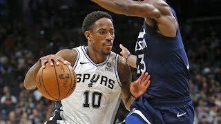 DeMar DeRozan Spurs Debut 28 Points 201819 NBA Season [upl. by Esyak]