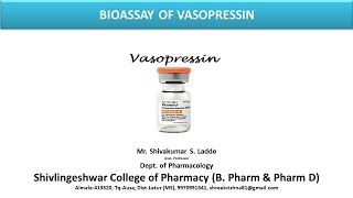 05BIOASSAY OF VASOPRESSIN [upl. by Hewitt211]