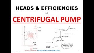 Heads and Efficiencies of Centrifugal Pump  Centrifugal pump  Fluid Mechanics [upl. by Sager]