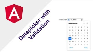 Angular Date Picker with minimum and maximum date Restriction [upl. by Yelrebmik]