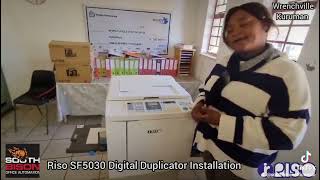 Riso SF5030 Digital Duplicator Installation  Wrenchville Kuruman [upl. by Asilrahc303]