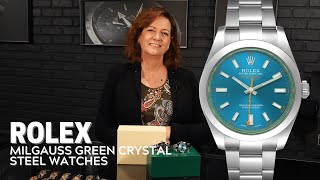 Rolex Milgauss Green Crystal Watches 116400GV  SwissWatchExpo [upl. by Heng190]