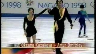 1998 Nagano Olympics Pairs FS  Oksana Kazakova  Artur Dmitriev [upl. by Aseen]