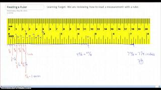 How to read measurements on a ruler [upl. by Aiciram]