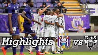 Highlights Matchday 7  RSC Anderlecht vs KAS Eupen 11 [upl. by Atinrahs363]