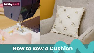 How to Make a Cushion Cover  Sewing  Hobbycraft [upl. by Adyeren851]