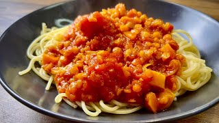 Beste Vegetarische Linsen Bolognese mit Spaghetti – Einfaches amp Leckeres Rezept [upl. by Almap]