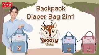 Backpack Diaper Bag 2in1 Deerly Series DGT7318 [upl. by Estrin716]