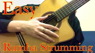 Easy Percussive Rumba Strumming  Introductory Flamenco Guitar Lesson for Beginners [upl. by Rede815]