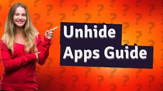 Why cant I see my hidden apps [upl. by Francis]