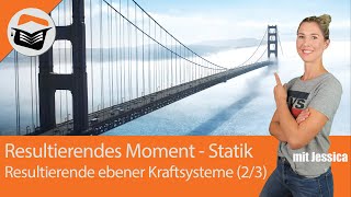 Resultierendes Moment bestimmen  Statik  Resultierende ebener Kraftsysteme 23  Einfach erklärt [upl. by Autumn]