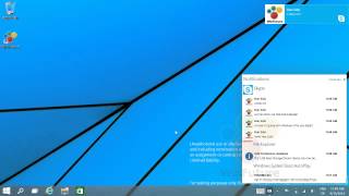 Windows 9 Das neue Notification Center in Aktion [upl. by Eelesor947]