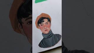 How to paint Gouache portrait  goachepainting gouacheart ytshorts gouachestudy artist [upl. by Miksen]