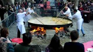 Uzes France truffle festival  egg scramble [upl. by Ortiz]