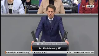 AKTUELL  REDE GÖTZ FRÖMMING  AFD  AM 23FEBRUAR IM DEUTSCHEN BUNDESTAG IN BERLIN [upl. by Hastings]