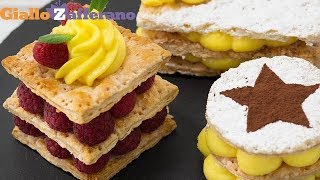 Mini millefoglie con crema FACILI E VELOCI  Ricetta in 1 minuto [upl. by Niattirb]