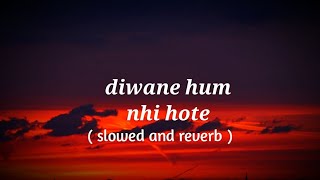 Dewaane Hum Nahi Hote Deewani Raat Aati Hai  slowed and reverb  lofi song [upl. by Groscr445]