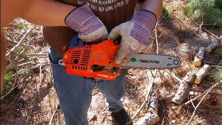 Cheapest Tophandle Chainsaw on Amazon TimberPro CS2500 TopHandle Chainsaw Review and Demo [upl. by Cawley]